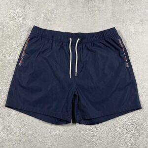 Wowie Shorts Mens XL Blue Chino Drawstring Aztec Pockets Stretch Casual